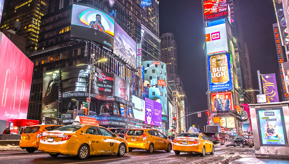 Time Square at night